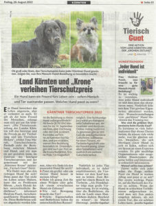 respekTIERt Presse Interview Heidrun Pusch Tierschutzpreis 2022